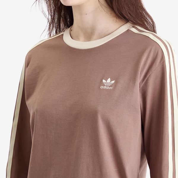 Adidas 3 Stripe Regular Long Sleeve T-Shirt