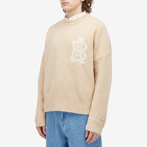 about:blank Monogram Crew Neck Jumper
