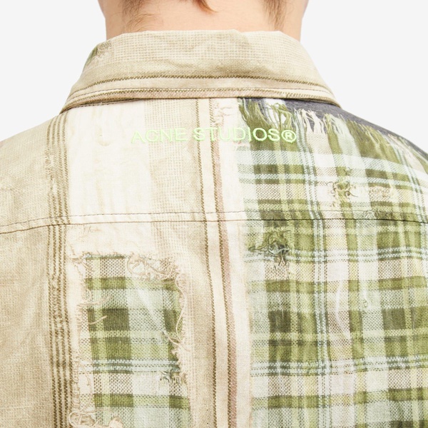 Acne Studios Setar Towel Print Check Shirt