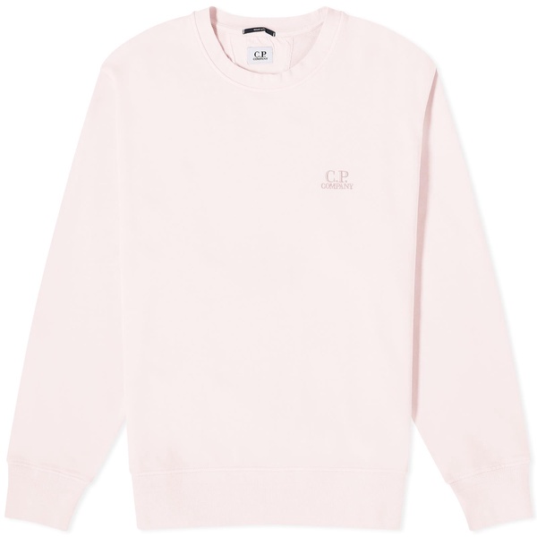 C.P. Company Cotton Diagonal Fleece Logo Sweatshirt