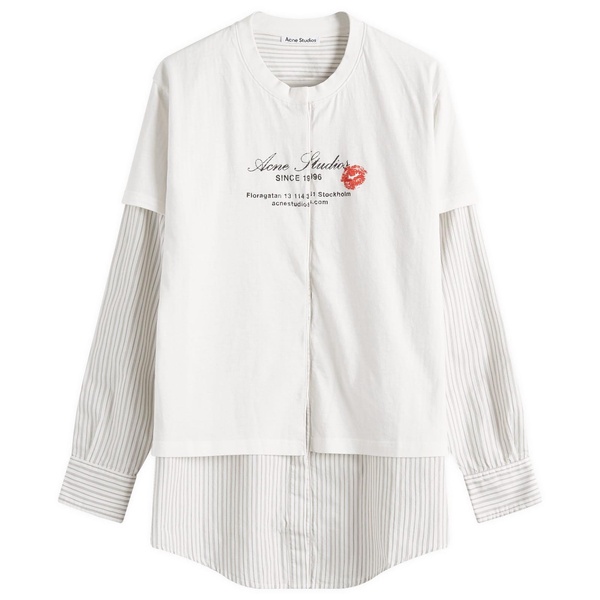 Acne Studios Eliah Double Layer Business Card Logo T-Shirt
