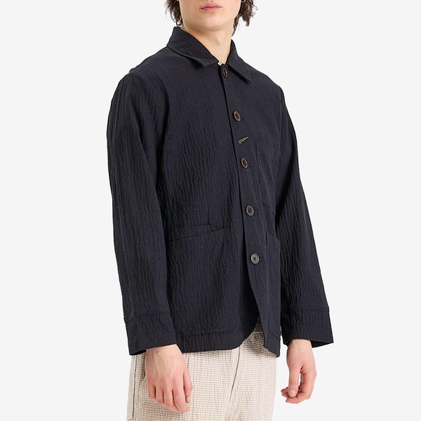 Universal Works Ospinal Cotton Seersucker  Bakers Jacket