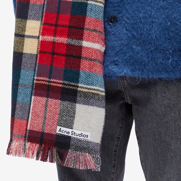Acne Studios Vorata Patchwork Tartan Scarf