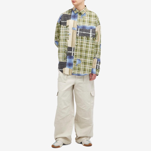 Acne Studios Setar Towel Print Check Shirt