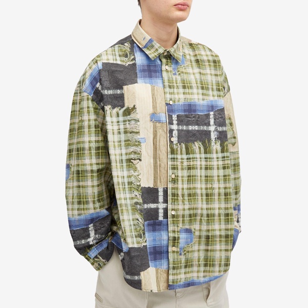 Acne Studios Setar Towel Print Check Shirt