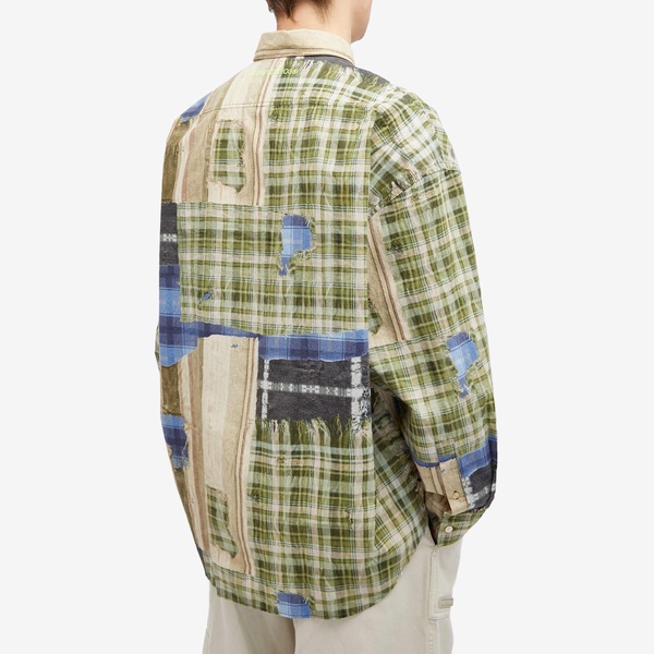 Acne Studios Setar Towel Print Check Shirt