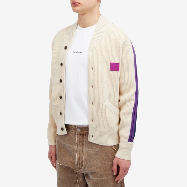 Acne Studios Karling Varsity Stripe Face Cardigan