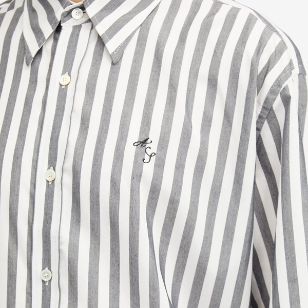 Acne Studios Sandrok Matt Stripe Short Sleeve Shirt