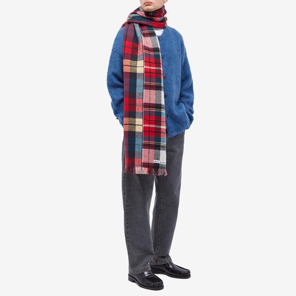 Acne Studios Vorata Patchwork Tartan Scarf