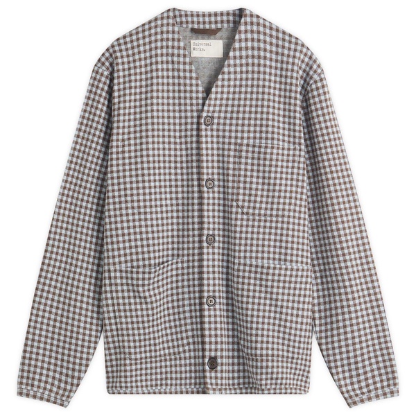 Universal Works Gingham Cotton Cardigan