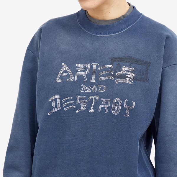 Aries Aged Aries and Destroy Diamante Crew Sweat