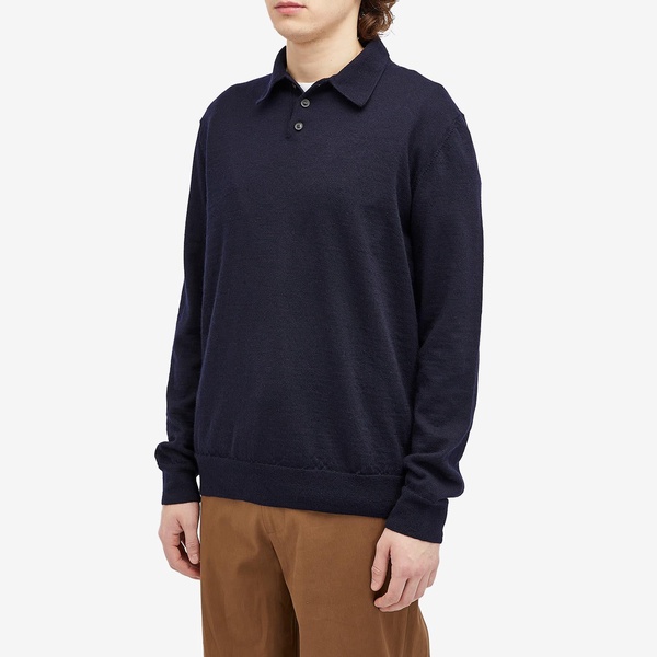 Maison Margiela Long Sleeve Knitted Polo Shirt