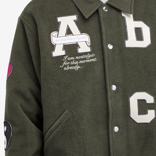 Advisory Board Crystals Wool Blanket Varsity Jacket