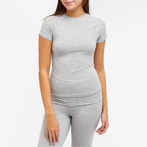Adanola Rib Raglan Short Sleeve Top