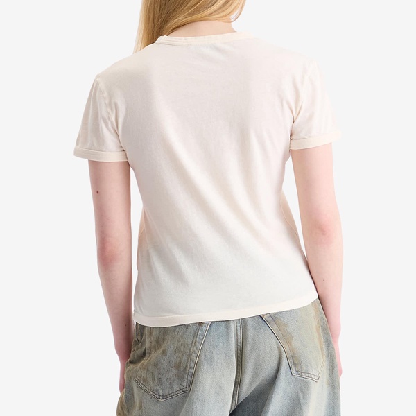 Acne Studios Etza Kiss Business Card Logo Shrunken T-Shirt