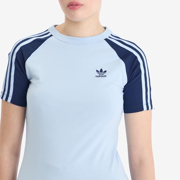 Adidas 3 Stripe Slim T-Shirt
