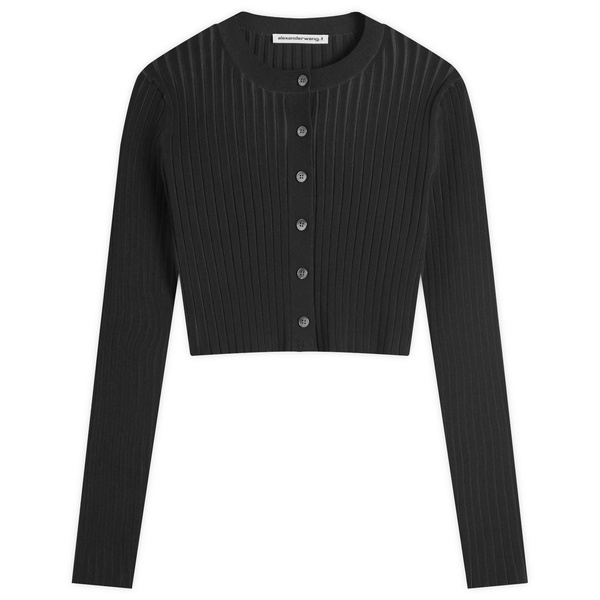 Alexander Wang Ribbed Logo Cardigan