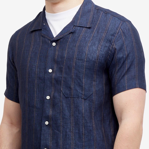 Universal Works Linen Stripe Road Shirt