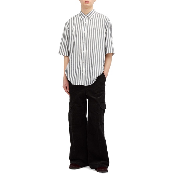 Acne Studios Sandrok Matt Stripe Short Sleeve Shirt