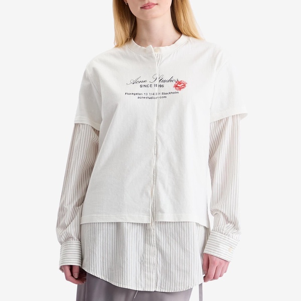 Acne Studios Eliah Double Layer Business Card Logo T-Shirt