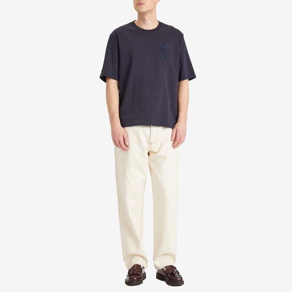 AMI Paris Woven Logo T Shirt