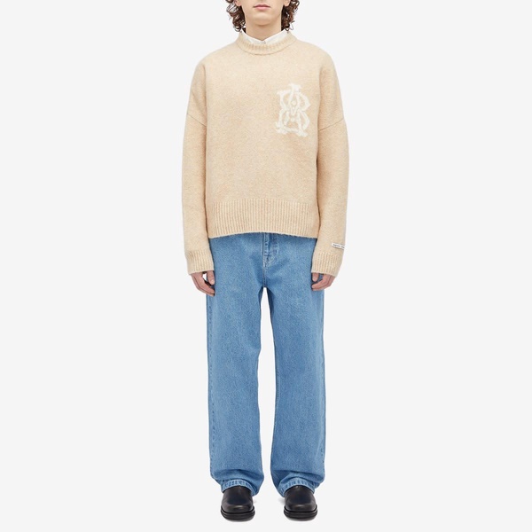 about:blank Monogram Crew Neck Jumper