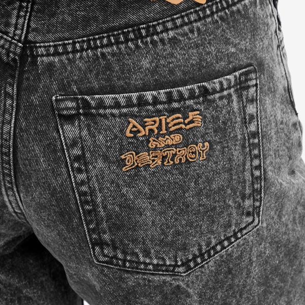 Aries Acid Wash Denim Shorts