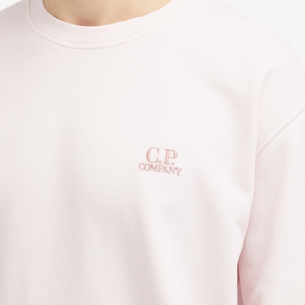 C.P. Company Cotton Diagonal Fleece Logo Sweatshirt