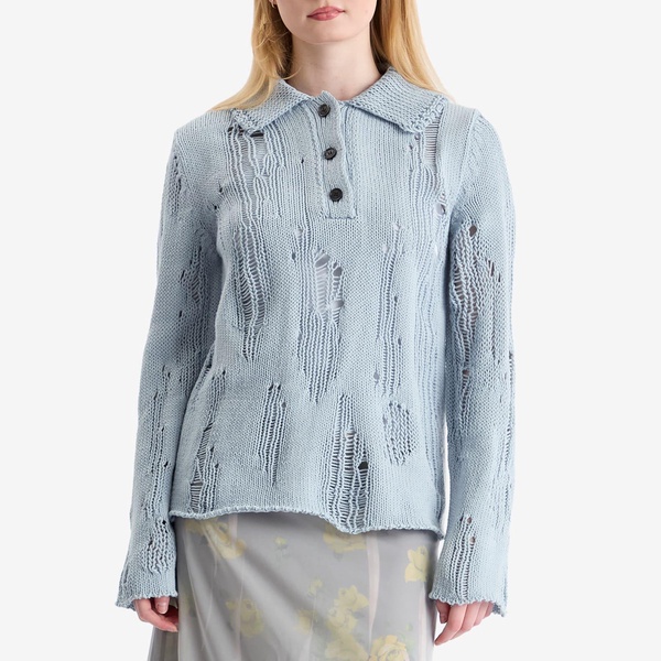 Acne Studios Kummer Natural Cord Mouline Polo Neck Jumper