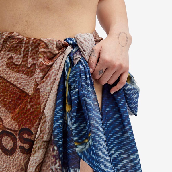 Acne Studios Denim Print Sarong Scarf