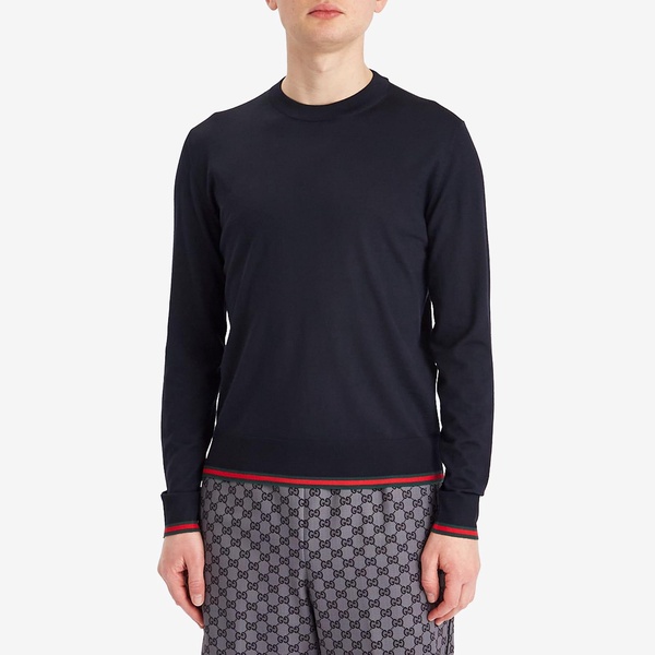 Gucci Fine Gauge Wool Crew Neck Knit