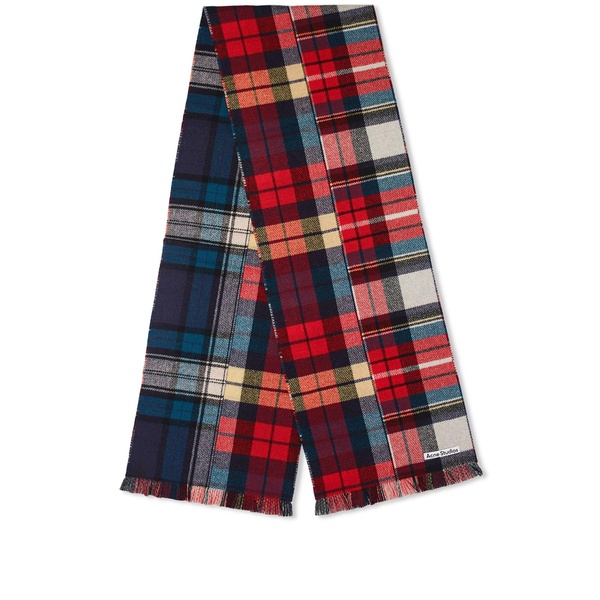 Acne Studios Vorata Patchwork Tartan Scarf