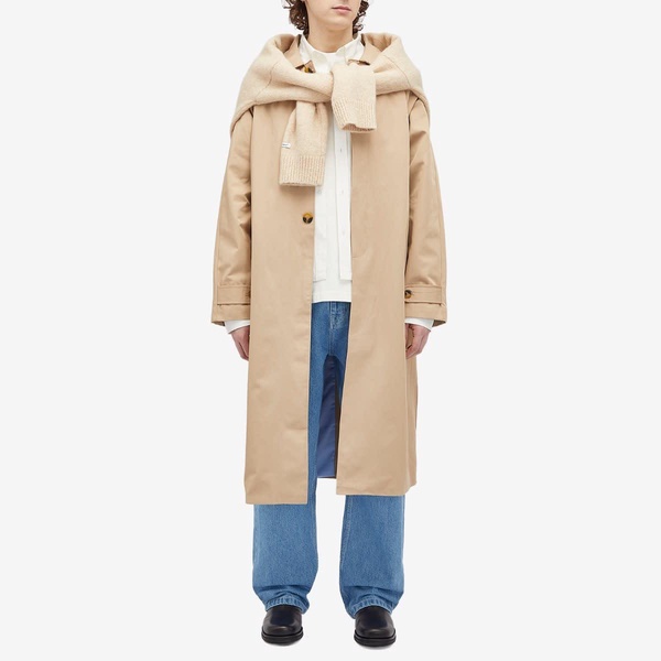 about:blank Monogram Trench Coat