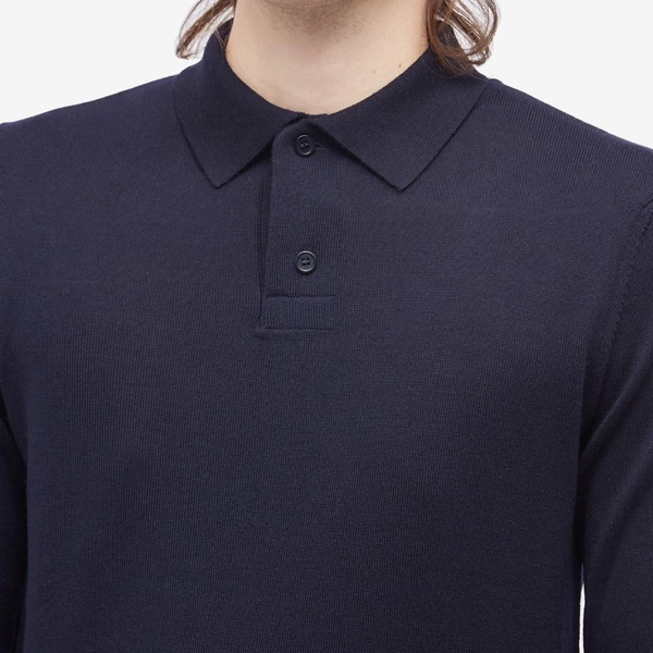 A.P.C. Jerry Long Sleeve Knit Polo