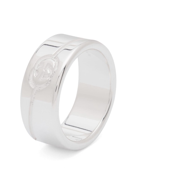 Diagonal Interlocking G wide ring