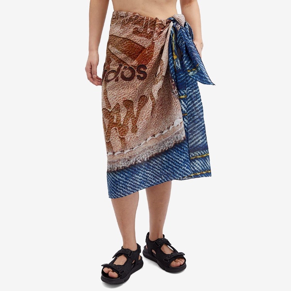 Acne Studios Denim Print Sarong Scarf
