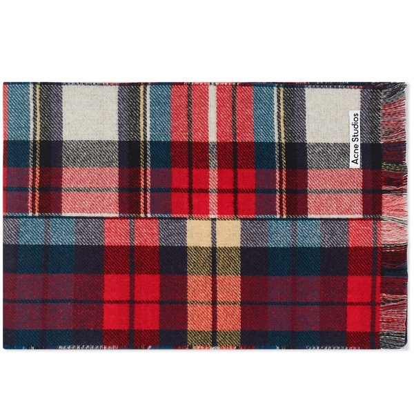 Acne Studios Vorata Patchwork Tartan Scarf