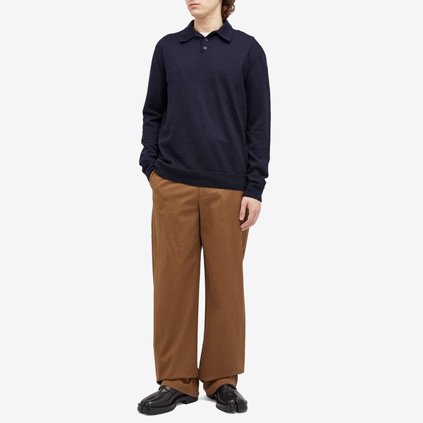 Maison Margiela Long Sleeve Knitted Polo Shirt
