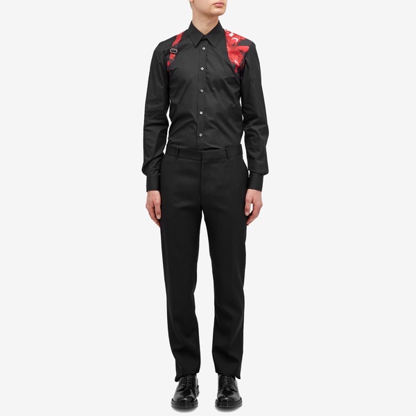 Alexander McQueen Waxed Floral Print Harness Shirt
