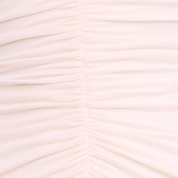 Gathered High-Neck Mini Dress