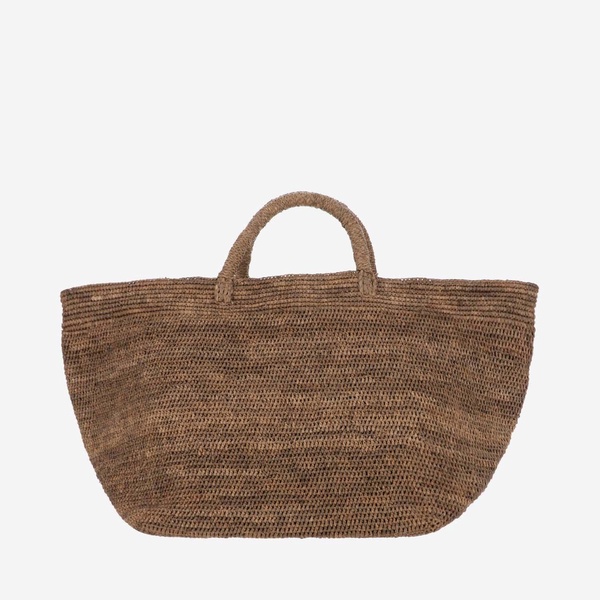 Vanilla Raffia Medium Tote Bag