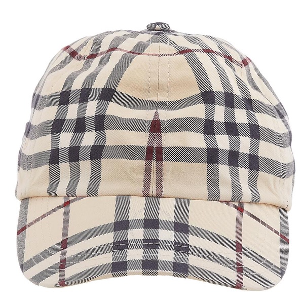 Plaid-Check Cotton Cap