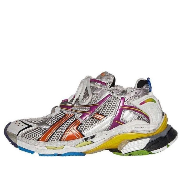 Runner Distressed Mesh and Rubber Sneakers