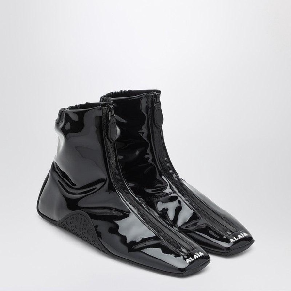 Alaia Black Sneaker In Coated Stretch Fabric Women