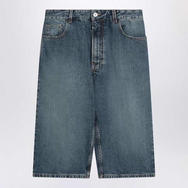 Alaia Denim Bermuda With Knitted Band Women