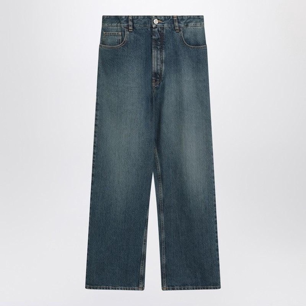 Alaia Wide Denim Jeans With Knitted Band Women