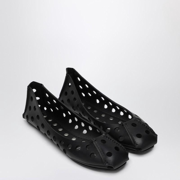 Alaia Perfo Black Perforated Ballet Flats Women