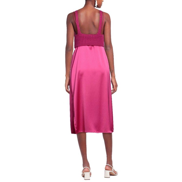 Sleeveless Midi Dress with Knit Top