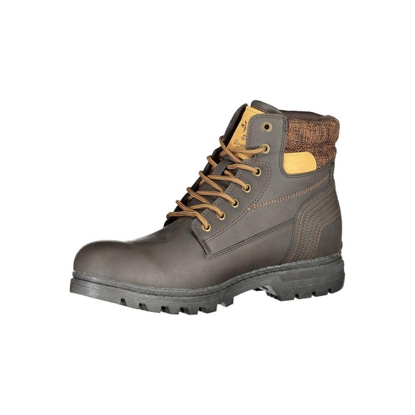 elegant lace-up contrast detail men's boots