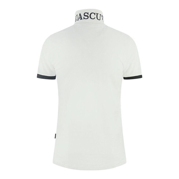 elegant cotton polo with signature men's details